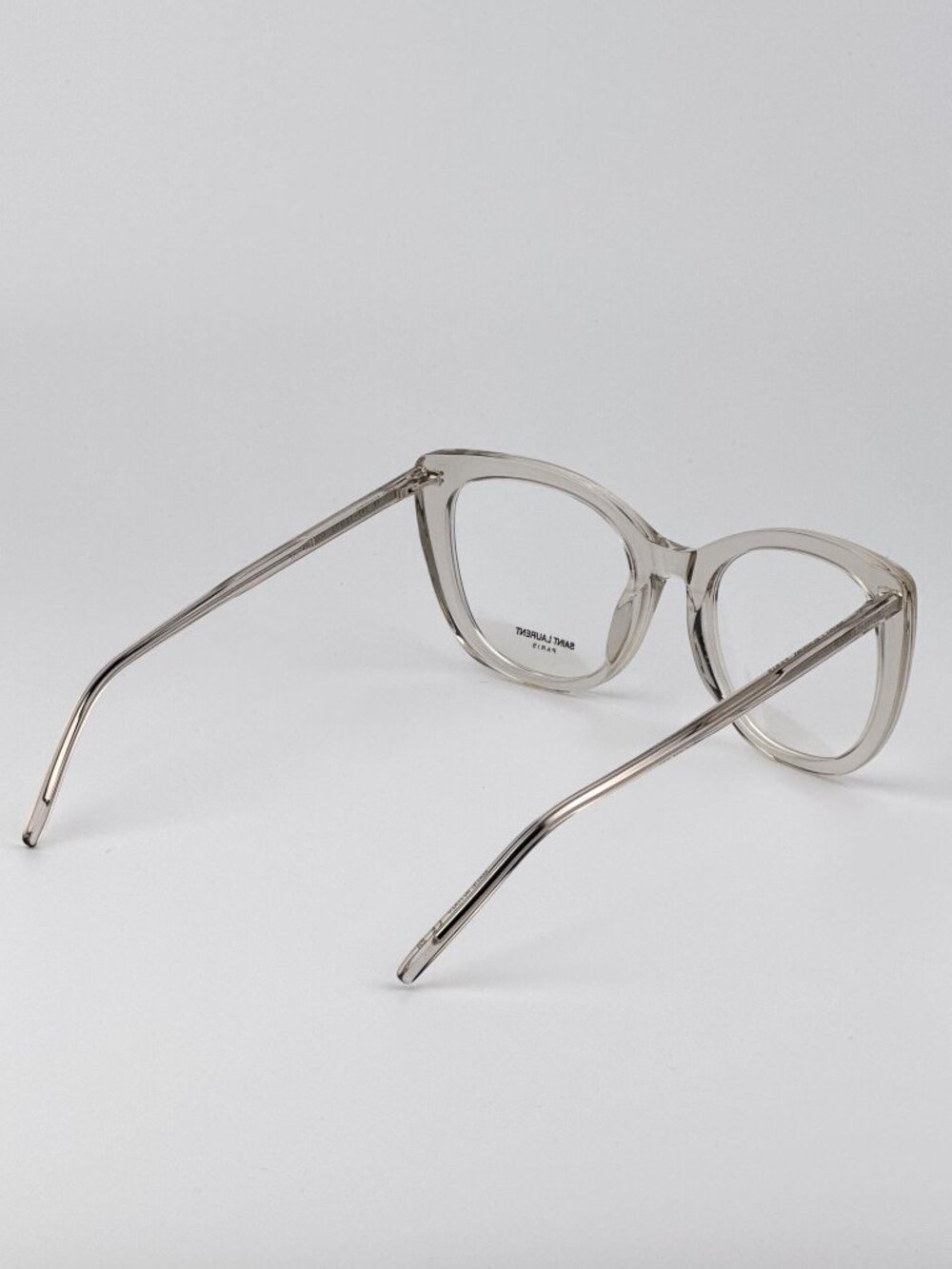 Saint Laurent SL778 004 Cat Eye Eyeglasses – Transparent Beige | Women’s - Picture 6 of 9